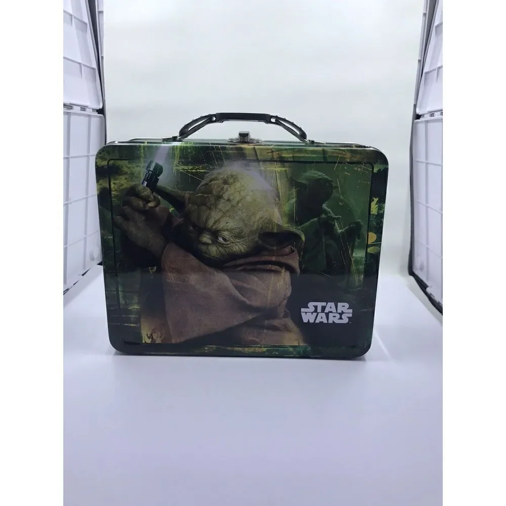 Star Wars Yoda Jedi Master Metal Lunchbox 2010 Embossed Tin Box Co Used